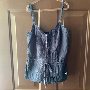 Abercrombie and Fitch navy blue spaghetti strap top
